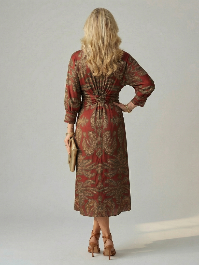 Lune | Vestido midi envolvente de color natural
