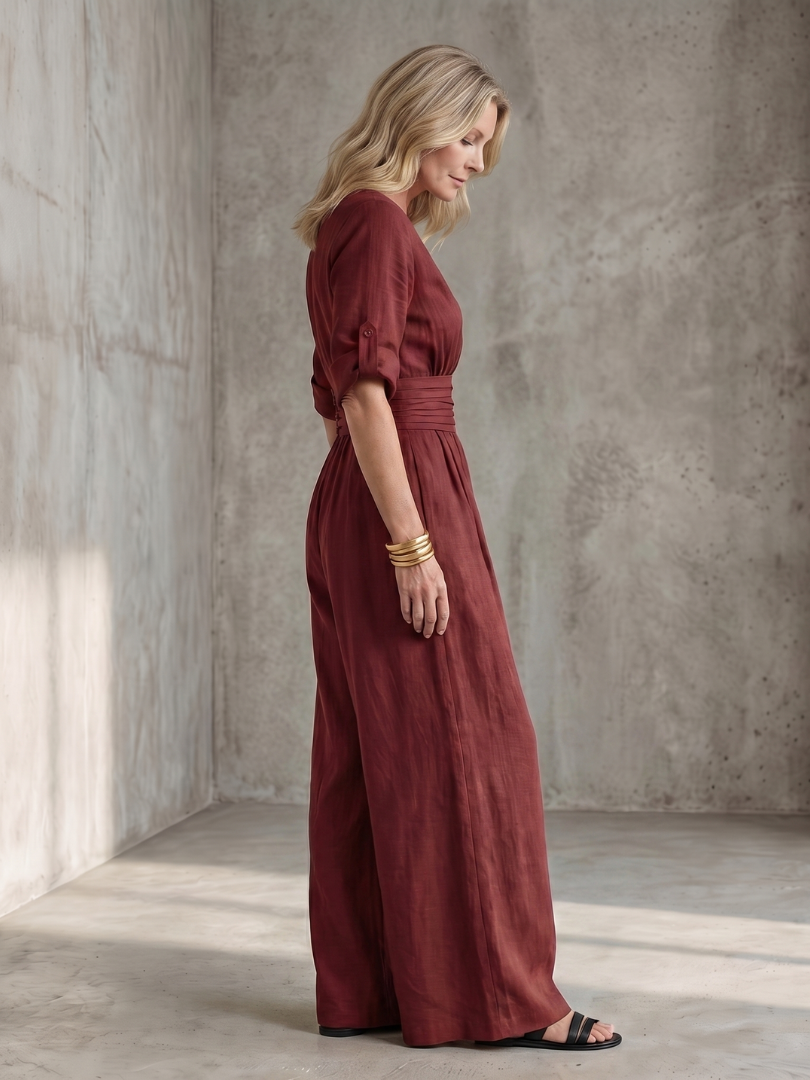 Wanda | Mono de pierna ancha con cruce frontal