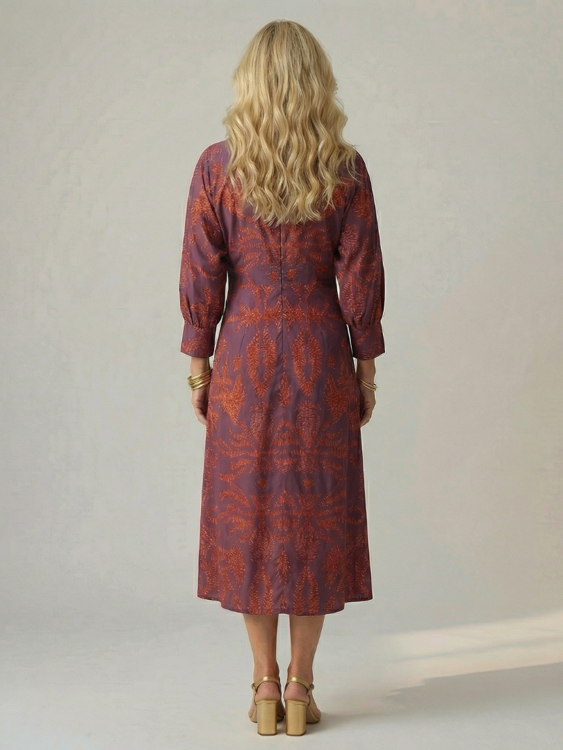 Lune | Vestido midi envolvente de color natural