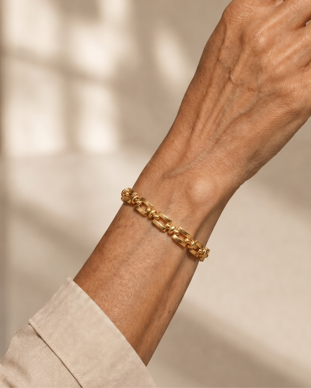 Sapphira | Pulsera de eslabones geométricos