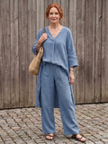 Onyx | Conjunto de túnica suelta y pantalón de pierna ancha
