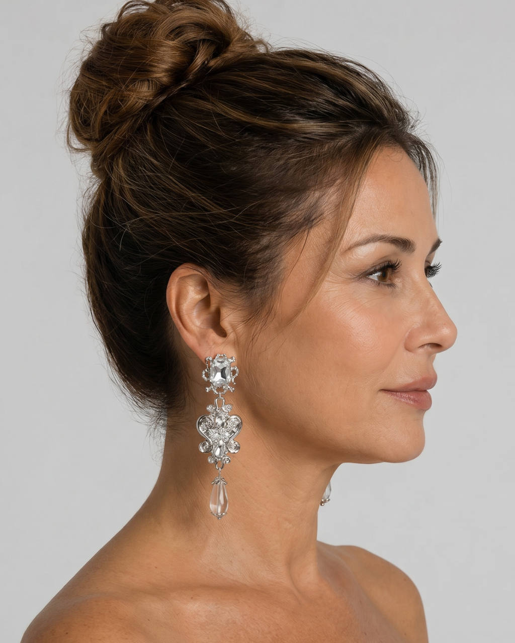 Pendientes Celeste - Plata