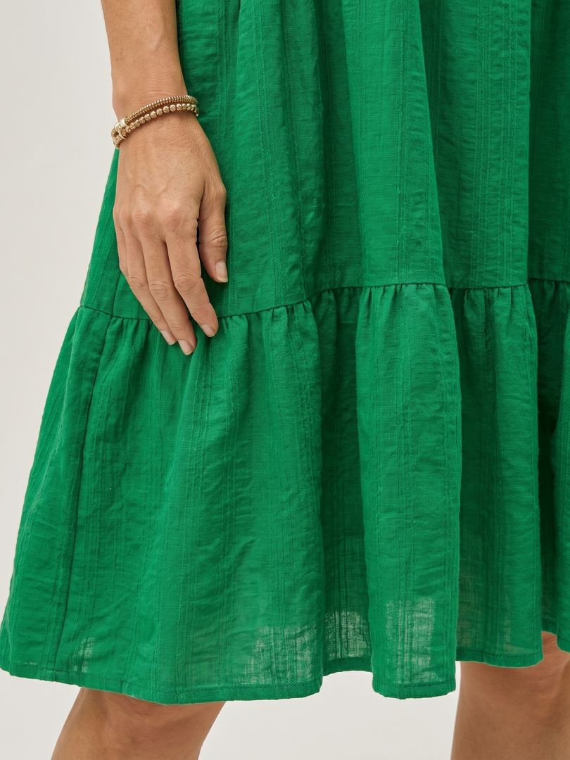 Zema | Vestido de largo midi con un solo hombro y detalle de lazo