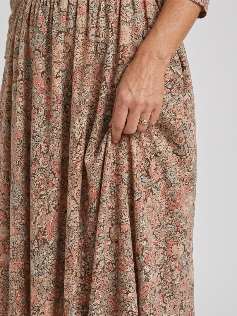 Picao | Vestido midi vintage con manga 3/4 y detalle frontal