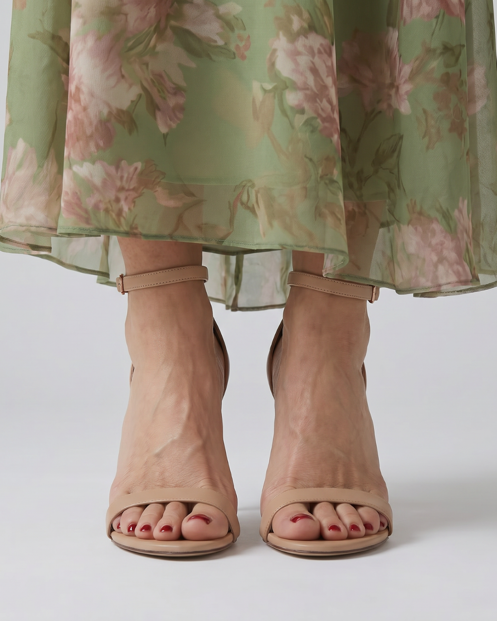 Oriana | Sandalias de tacón de aguja con tiras y puntera abierta