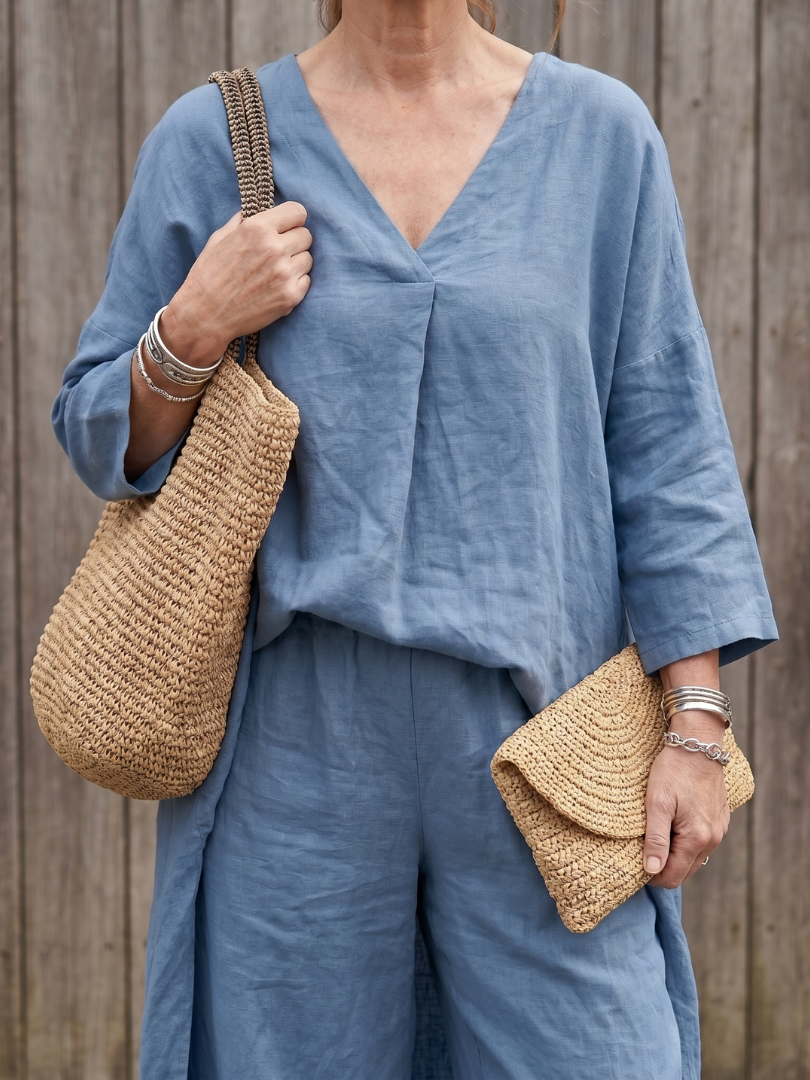 Onyx | Conjunto de túnica suelta y pantalón de pierna ancha