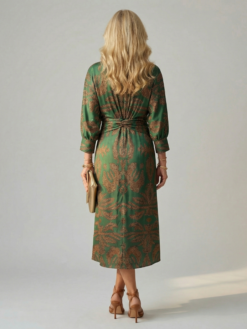 Lune | Vestido midi envolvente de color natural