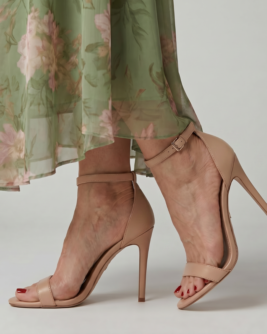 Oriana | Sandalias de tacón de aguja con tiras y puntera abierta