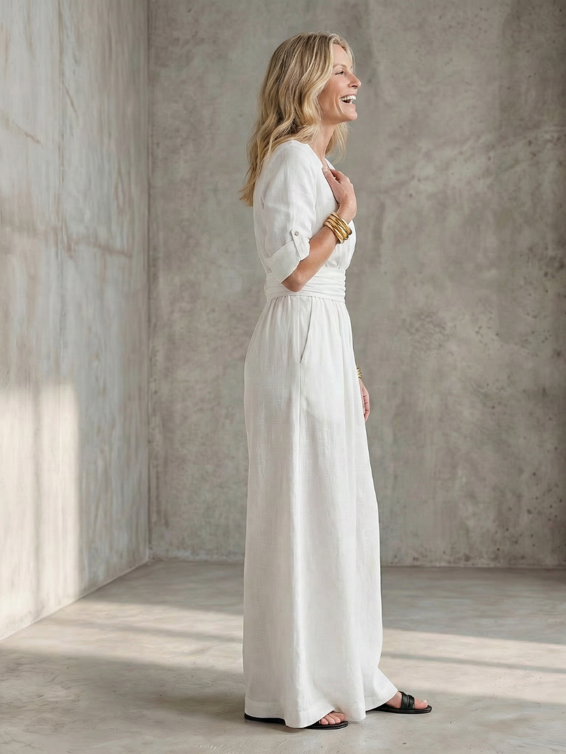 Wanda | Mono de pierna ancha con cruce frontal