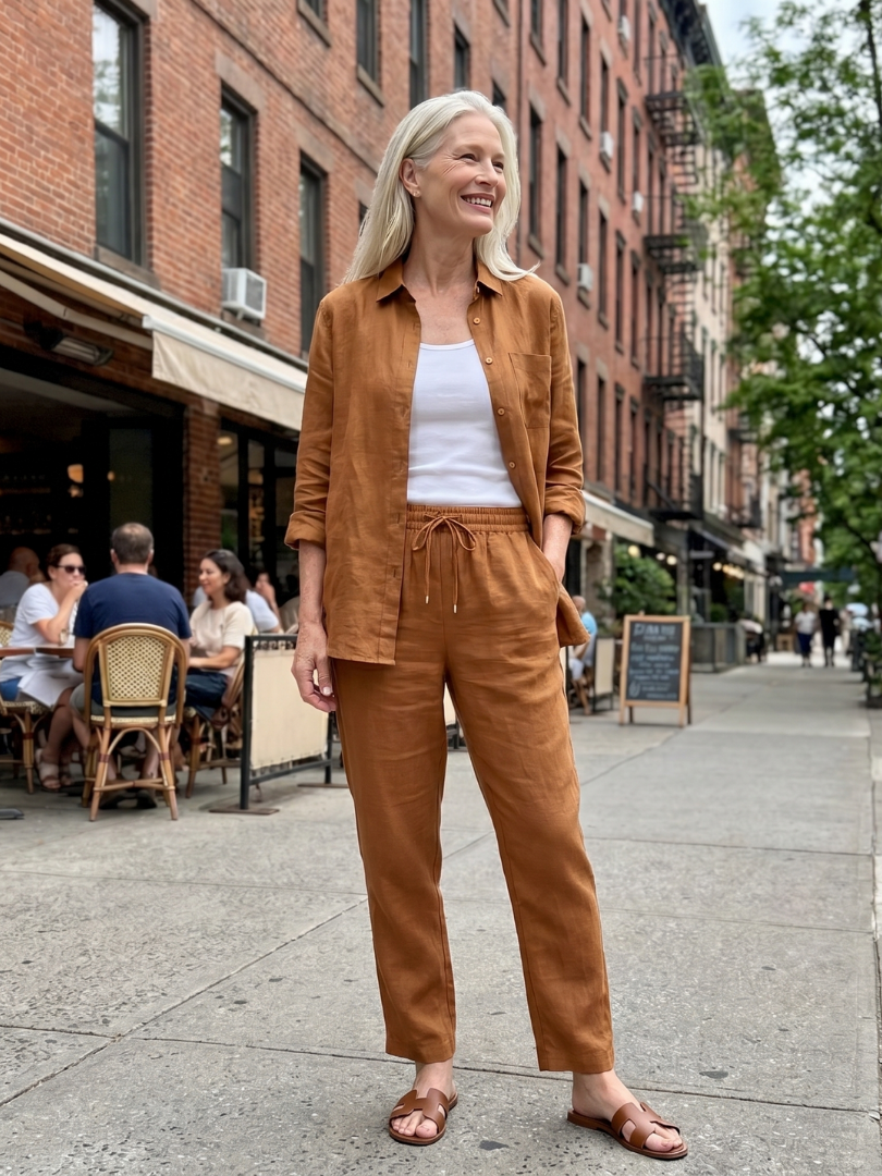 Noor | Conjunto de camisa de manga larga y pantalones entallados