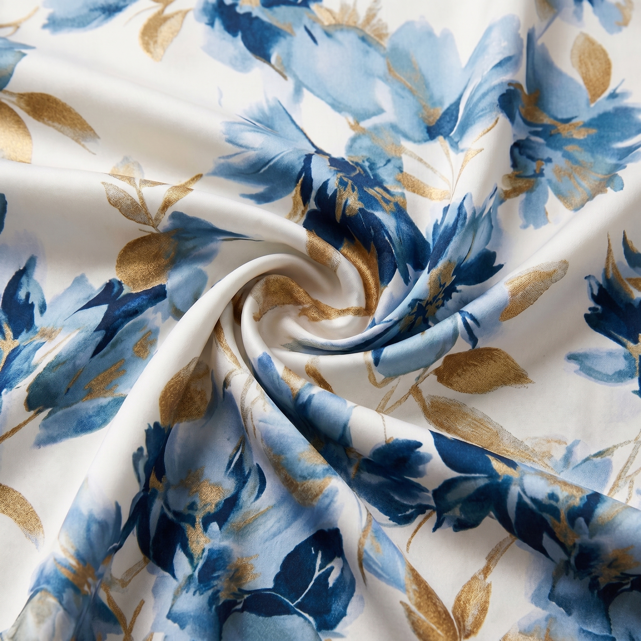 Elwira | Vestido midi floral con lazo en la cintura